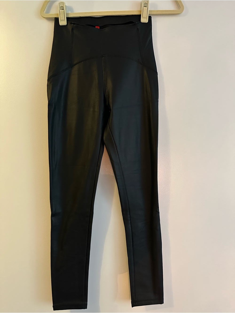Black Faux Leather High-Waist Leggings